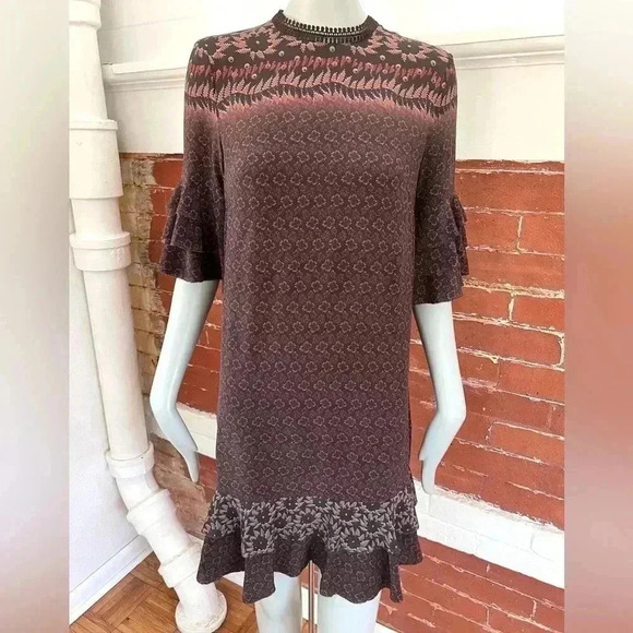 All Saints Rayen Anokhi Silk Dress - Picture 3 of 15